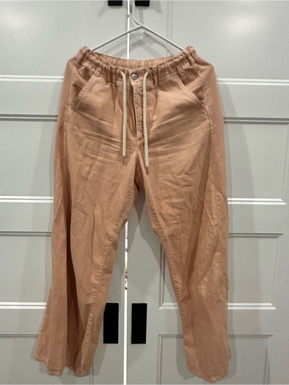 Anthropologie Adi Pull-on Mid Rise Flare pants pink